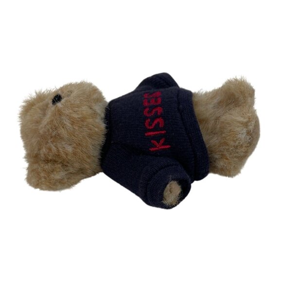 Boyds Bear Plush Bear 4" Mini Message Thinkin of Ya Kisses Blue Sweater - Picture 5 of 9